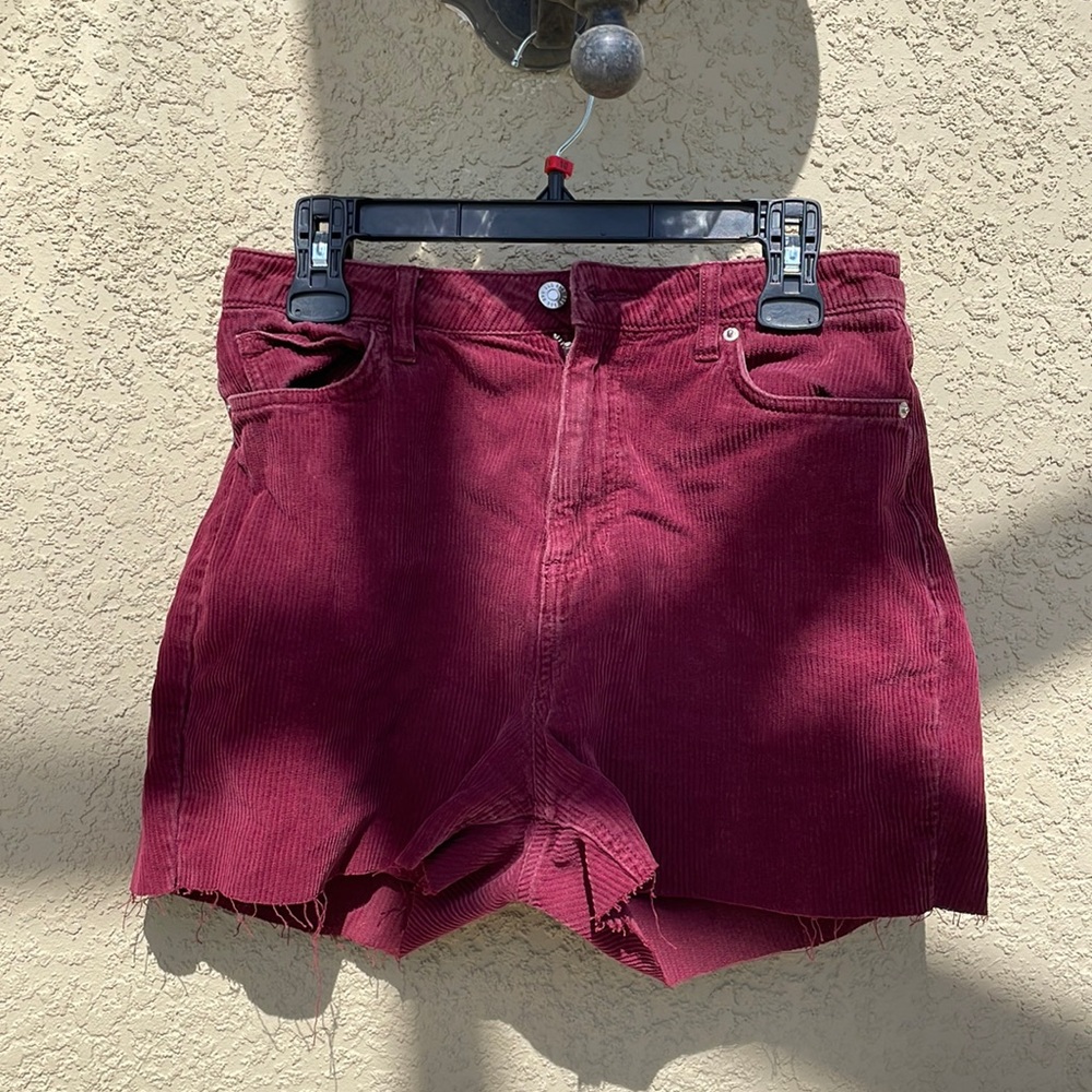 corduroy red BDG shorts
